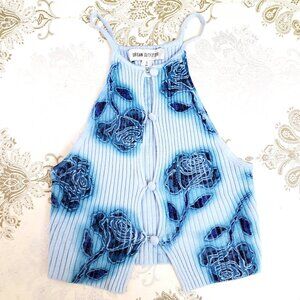 Urban Outfitters UO Pru Floral Peekaboo Sweater Cami size 